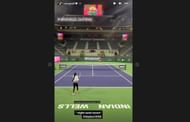 Gauff reacts to her and Tiafoe's practice session at Indian Wells (via Instagram).